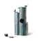 Glitzhome® 31.75" Turquoise 4-Tier Dandelion Texture Vase-Shaped Ceramic Outdoor Fountain with LED Light
